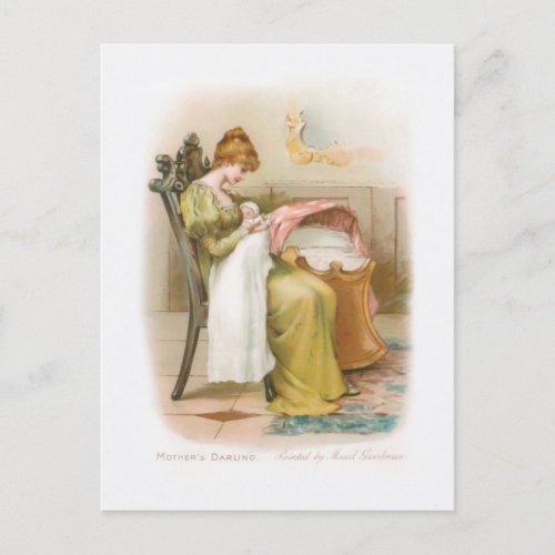 Vintage Mother and Baby Holiday Postcard