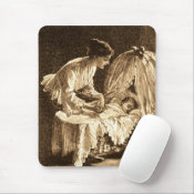 Vintage Mother and Baby mousepad