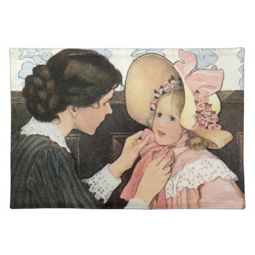 Vintage Mother and Child by Jessie Willcox Smith Cloth Placemat