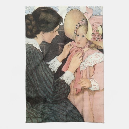 Vintage Mother and Child by Jessie Willcox Smith Kitchen Towel