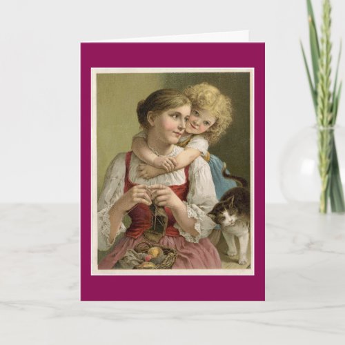 Vintage Mother And Child Card