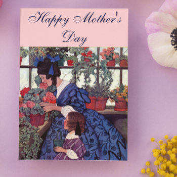 Vintage Mother And Child Card by Cardgallery at Zazzle