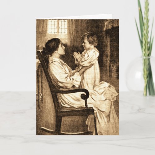 Vintage Mother and Child Card