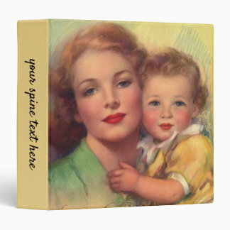 Vintage Mother and Child Family Portrait 3 Ring Binder