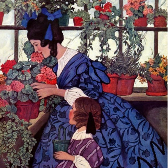 Vintage Mother and Child in Greenhouse Mug (Creator Uploaded)