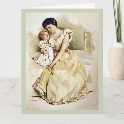 Vintage Mother and Child Mothers Day Card