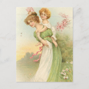 Vintage Mother and child Postcard