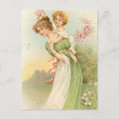Vintage Mother and child Postcard
