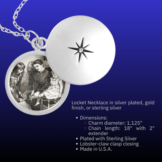 Vintage Mother and Children Locket Necklace (Vintage Mother and Children Locket Necklace)
