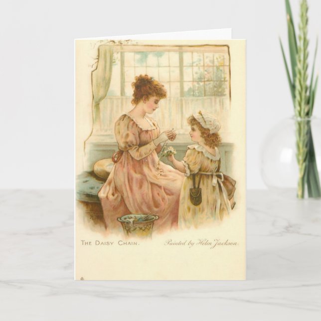 Vintage Mother And Daughter Card (Front)