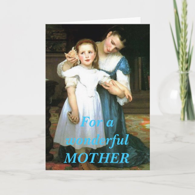 Vintage mother and daughter greeting card (Front)