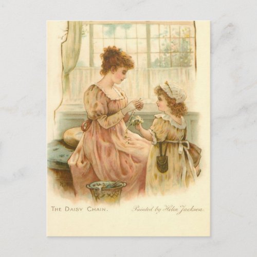 Vintage Mother And Daughter Postcard
