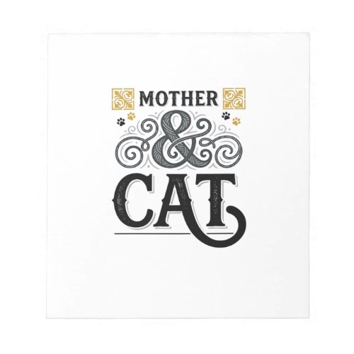 Vintage Mother Cat Shirt Design for Cat Moms_1 Notepad