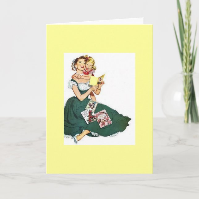 Vintage Mother & Daughter Card (Front)