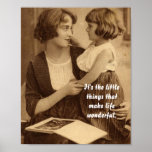 Vintage - Mother &amp; Daughter, Poster at Zazzle