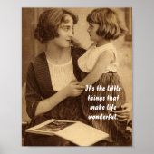 Vintage - Mother & Daughter, Poster | Zazzle
