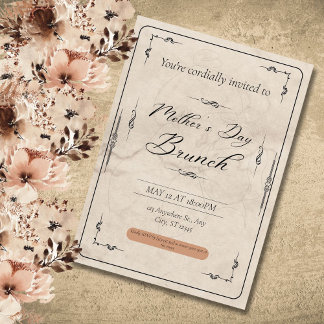 Vintage Mother Day, Celebrating Mom, A Special Day Invitation