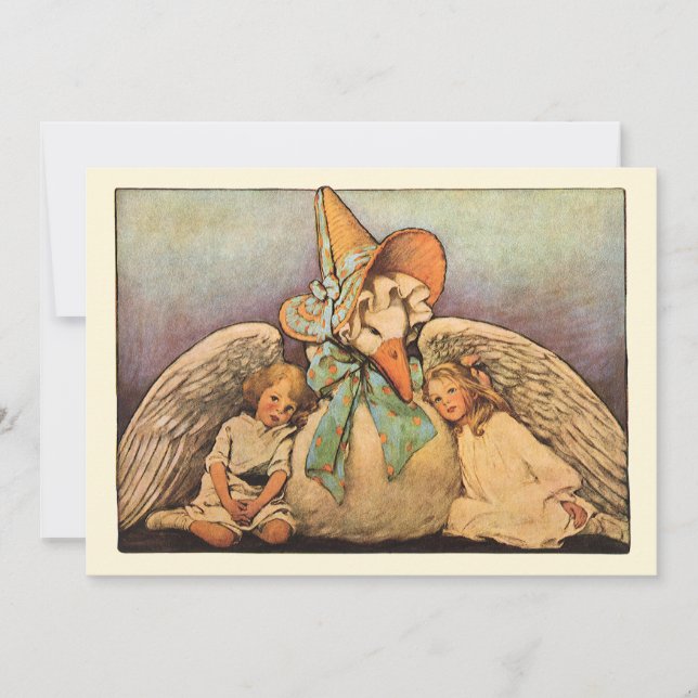 Vintage Mother Goose Birthday Party Invitation (Front)