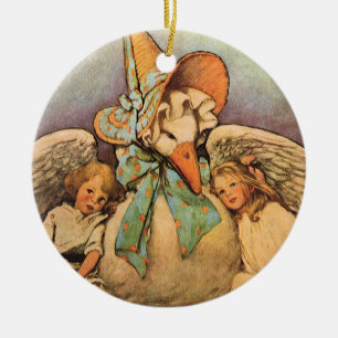 Vintage Mother Goose Children Jessie Willcox Smith Ceramic Ornament