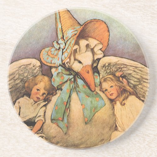 Vintage Mother Goose Children Jessie Willcox Smith Drink Coaster