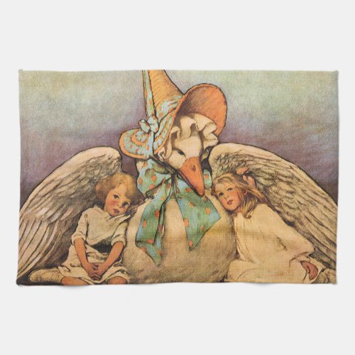Vintage Mother Goose Children Jessie Willcox Smith Kitchen Towel