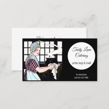 Vintage Mother Goose Illustration For Catering  Business Card by colorwash at Zazzle