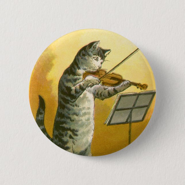 Vintage Mother Goose Nursery Rhyme Hey Diddle Button (Front)