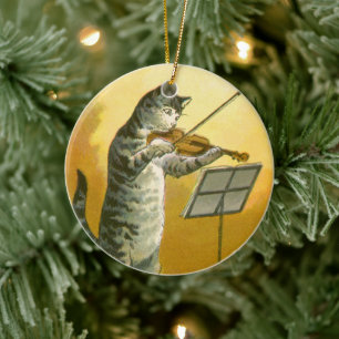 Vintage Mother Goose Nursery Rhyme Hey Diddle Ceramic Ornament