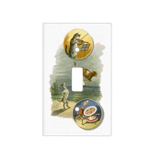 Vintage Mother Goose Nursery Rhyme Hey Diddle Light Switch Cover