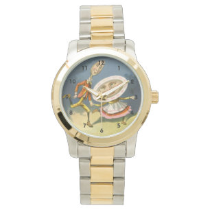 Vintage Mother Goose Nursery Rhyme Hey Diddle Watch