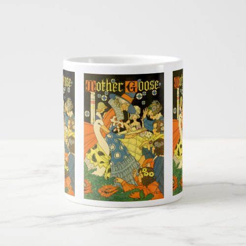 Vintage Mother Goose Reading Books to Children Giant Coffee Mug