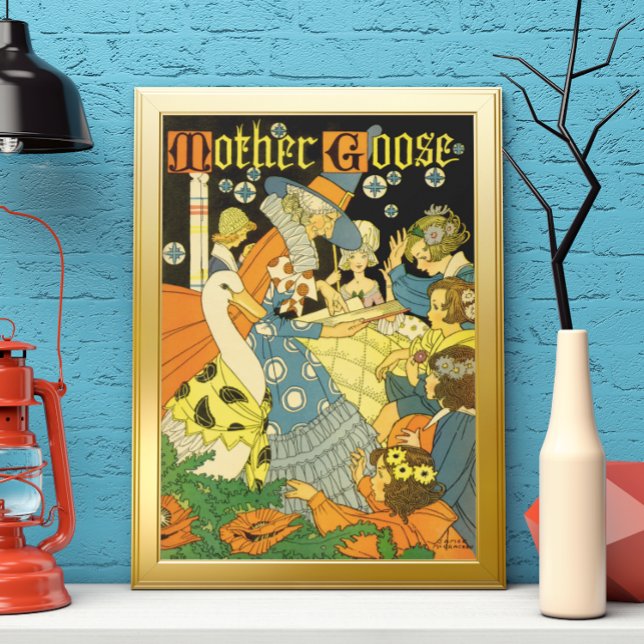 Vintage Mother Goose Reading Books to Children Poster (Creator Uploaded)