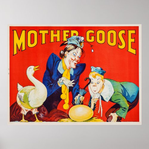 Vintage Mother Goose Theater Poster