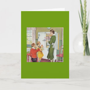Vintage Mother Has Ice Cream For Kids Card