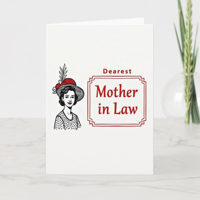Vintage Mother In Law Art Card (Front)