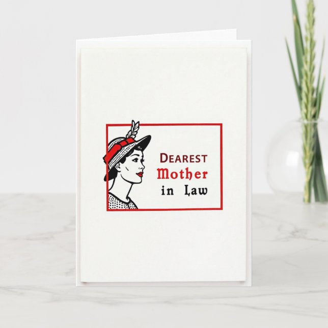 Vintage Mother In Law Portrait Card (Front)