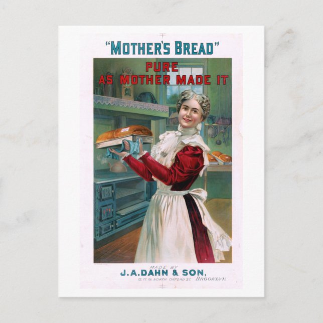Vintage Mother's Bread Advertisement Postcard (Front)