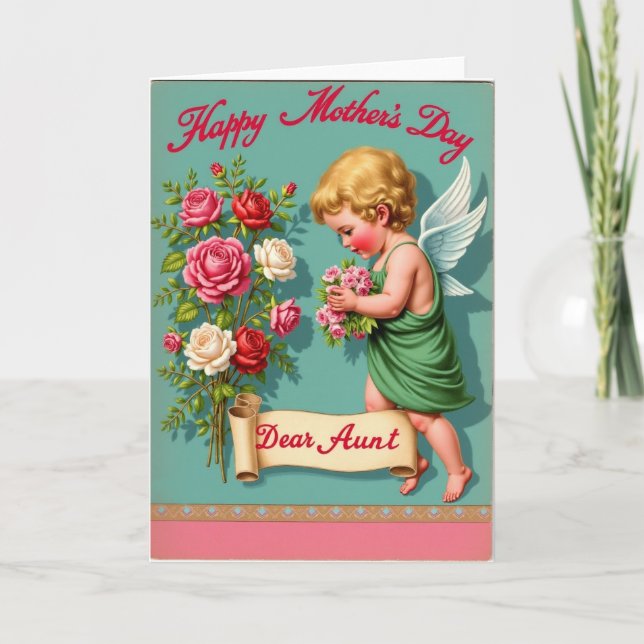 Vintage Mothers Day Angel Card (Front)