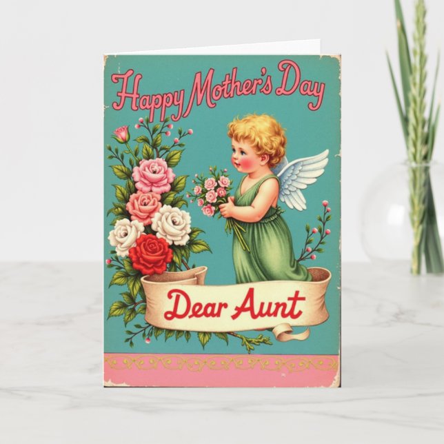 Vintage Mothers Day Aunt Card (Front)