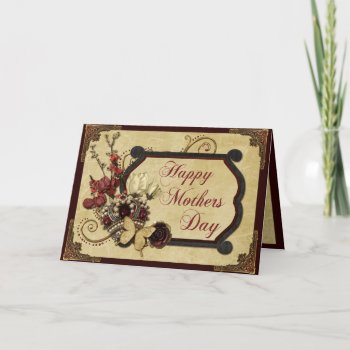 Vintage Mother's Day Card by RainbowCards at Zazzle