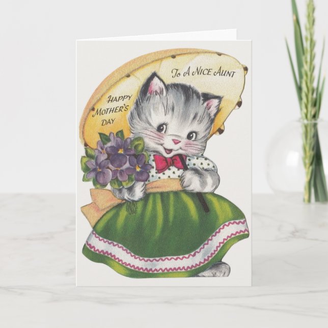 Vintage Mother's Day Card For a Nice Aunt (Front)