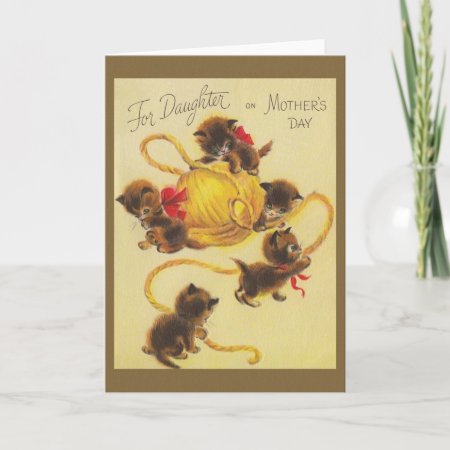 Vintage Mother's Day Card For Daughter