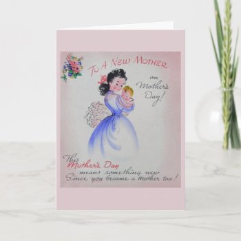 Vintage Mother's Day Card For New Mother by RetroMagicShop at Zazzle