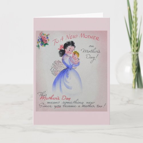 Vintage Mothers Day Card For New Mother