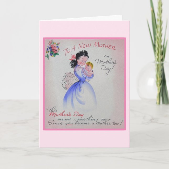 Vintage Mother's Day Card For New Mother (Front)