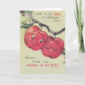 Vintage Mother's Day Card For Wife by RetroMagicShop at Zazzle