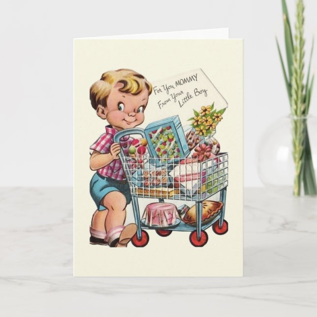 Vintage Mother's Day Card From Little Boy (Front)
