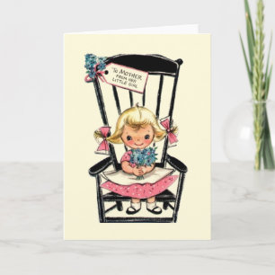 Vintage Mother's Day Card From Little Girl