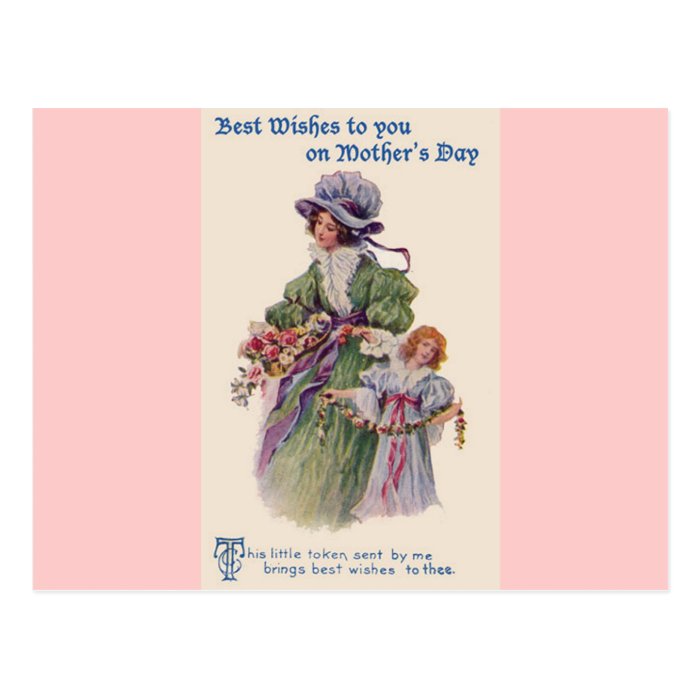 Vintage Mother's Day Card Postcard