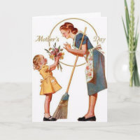 Vintage Mother's Day Card with Cute Message